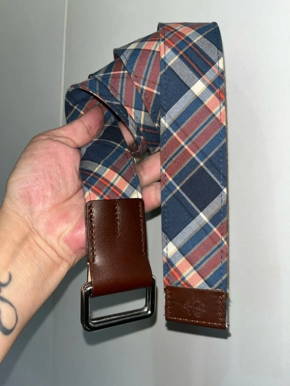 Brooks Brothers Madras With Leather Belt • Size M • NWOT